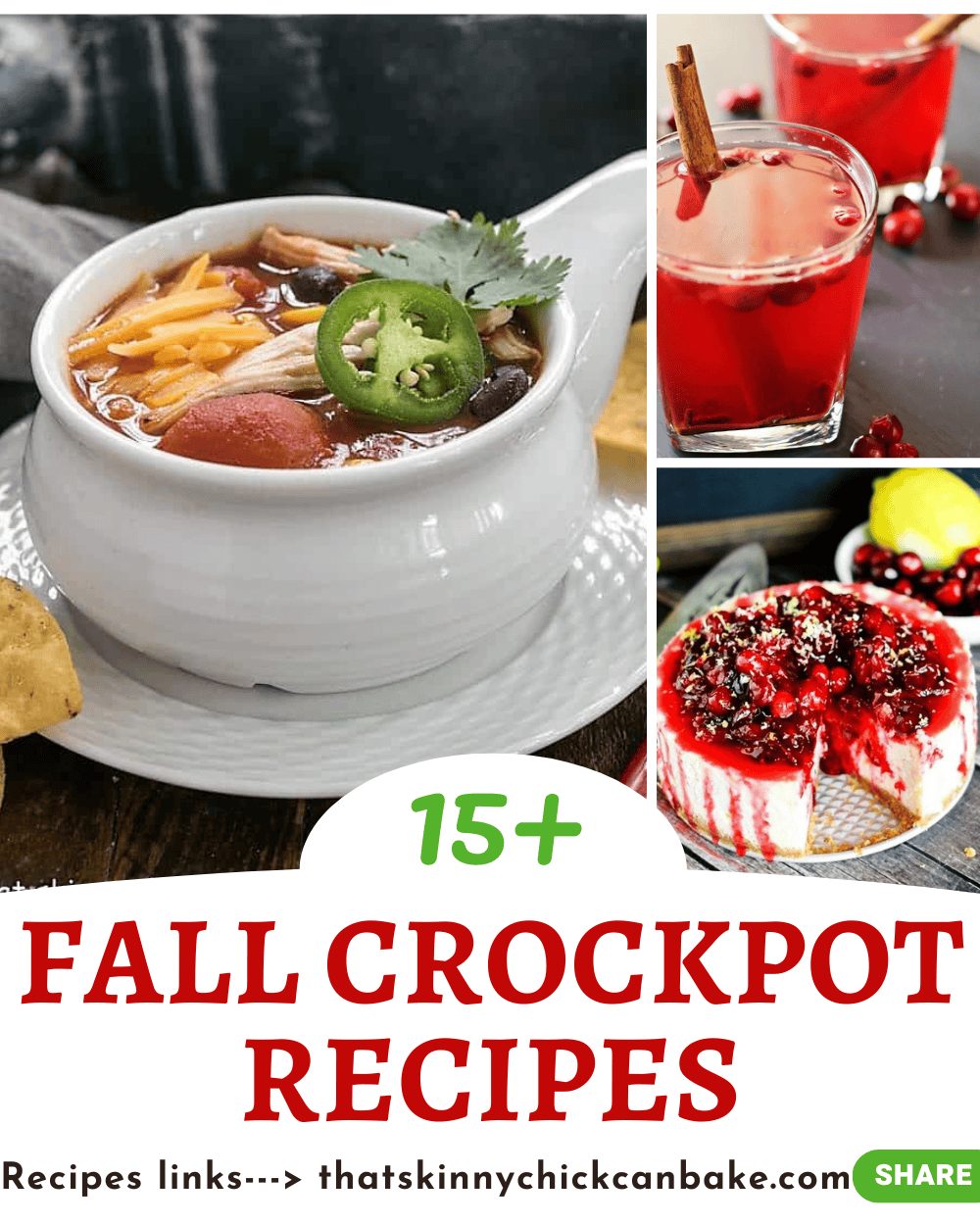 Best Fall Crockpot Recipes - Perfect for Your Game Day Menu! - That Skinny Chick Can Bake
