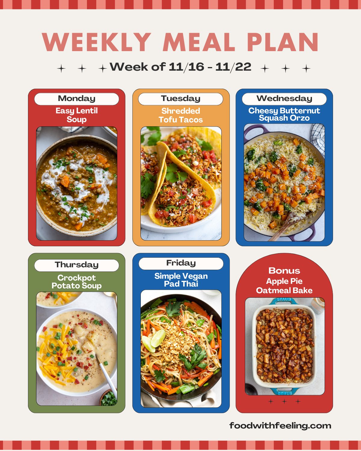 Meal Plan #28 - Food with Feeling