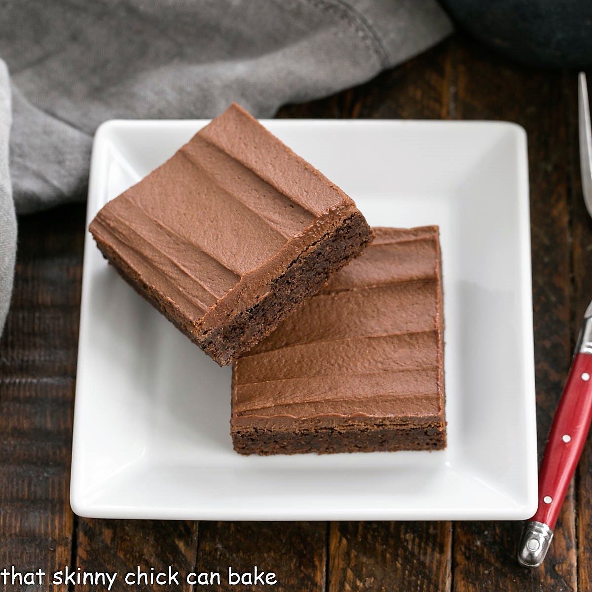 Chewy Cocoa Brownies - So Decadent! - That Skinny Chick Can Bake