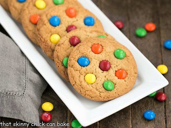 Classic M & M Cookies - Fun & Festive - That Skinny Chick Can Bake