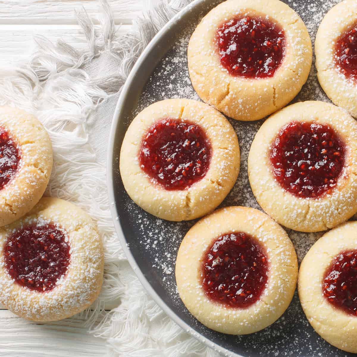 Engelsaugen (German Thumbprint Cookies)